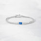 Tennis Bracelet with Sapphire Baguette Charm