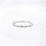 Silver delicate stacking ring 