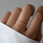 Dainty stacking ring on model