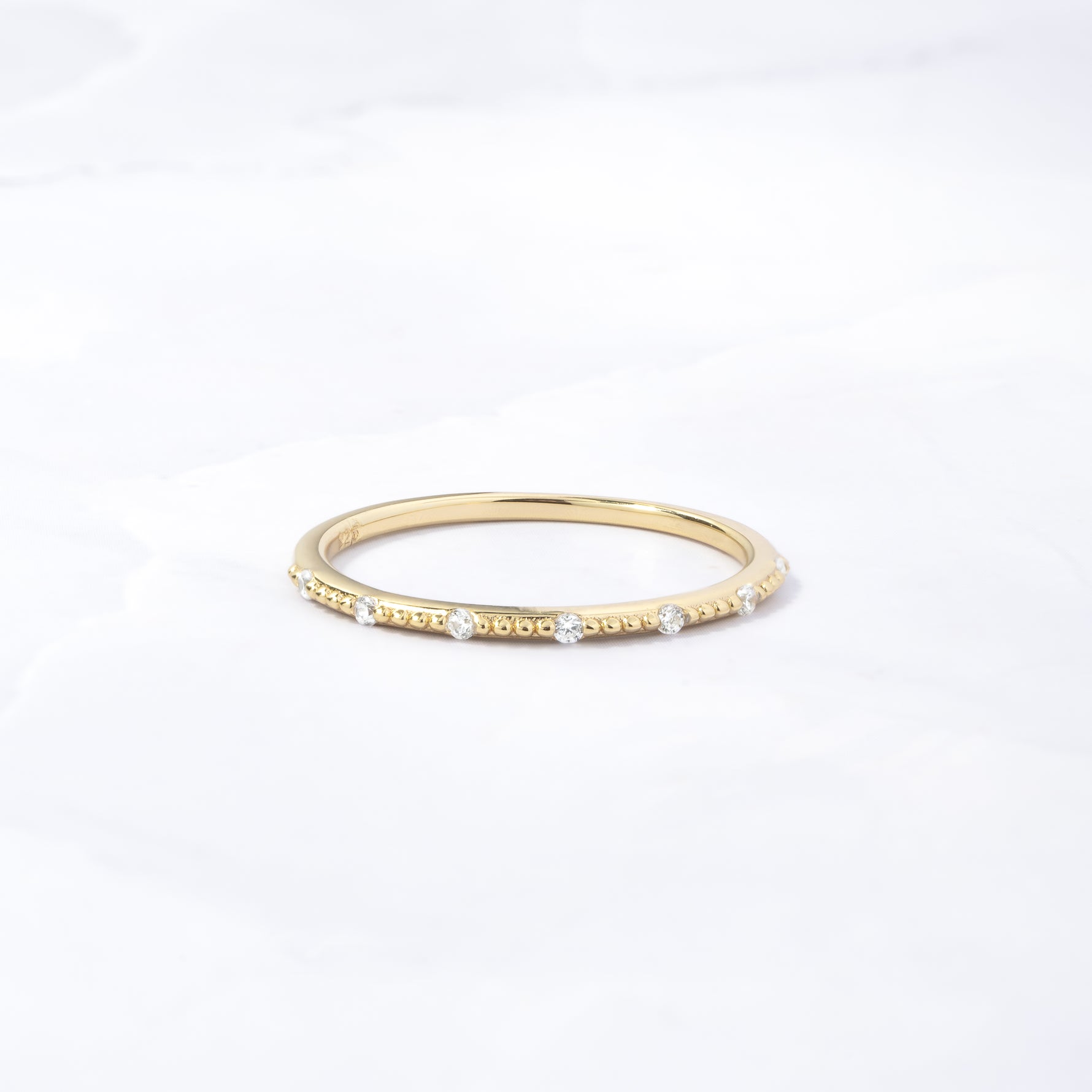 Gold stacking ring