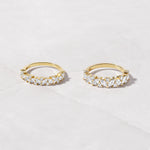 Multi Stone Ring with marquise and round stones in 14k Gold plating.