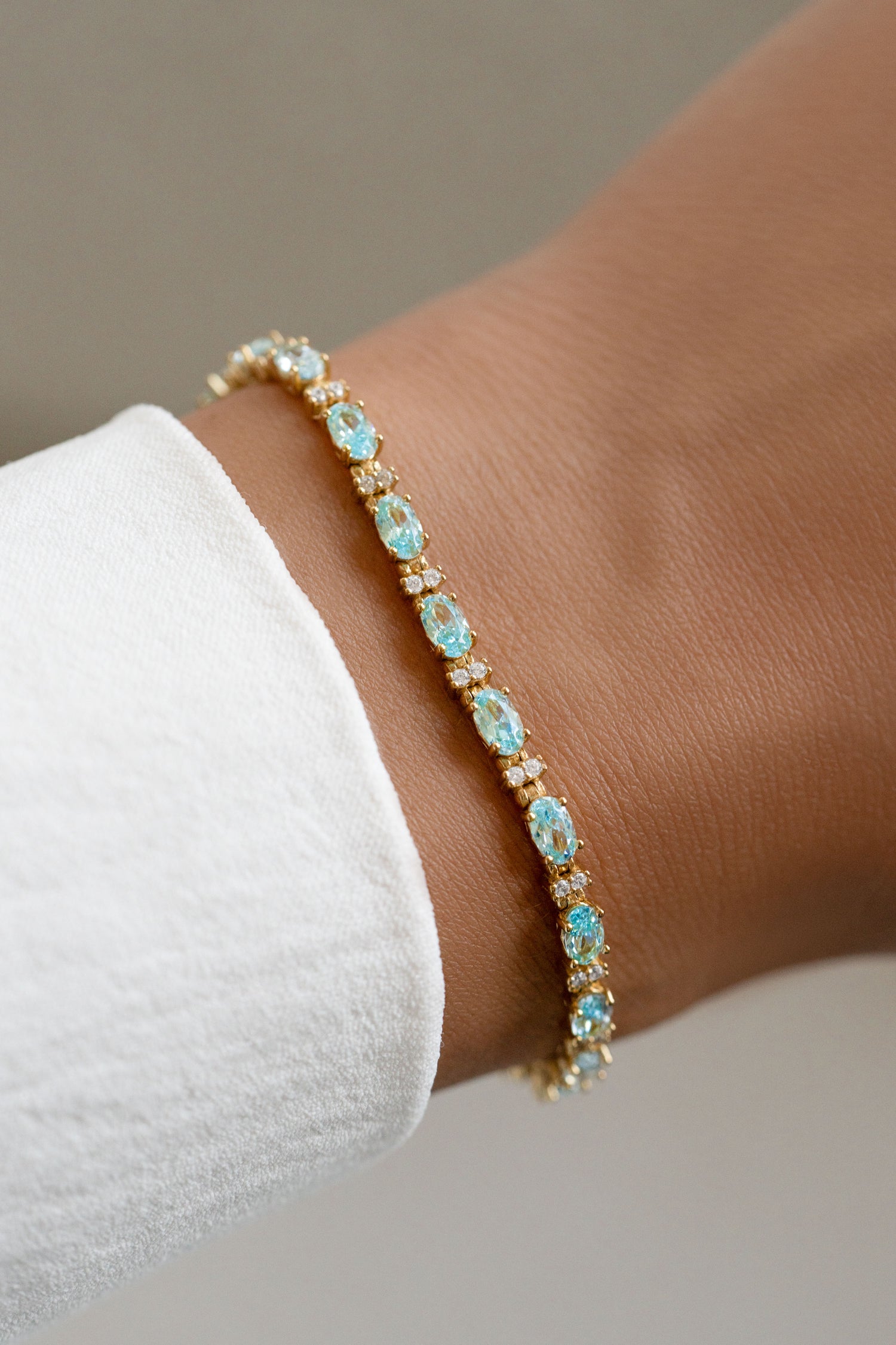 Aquamarine Tennis Bracelet