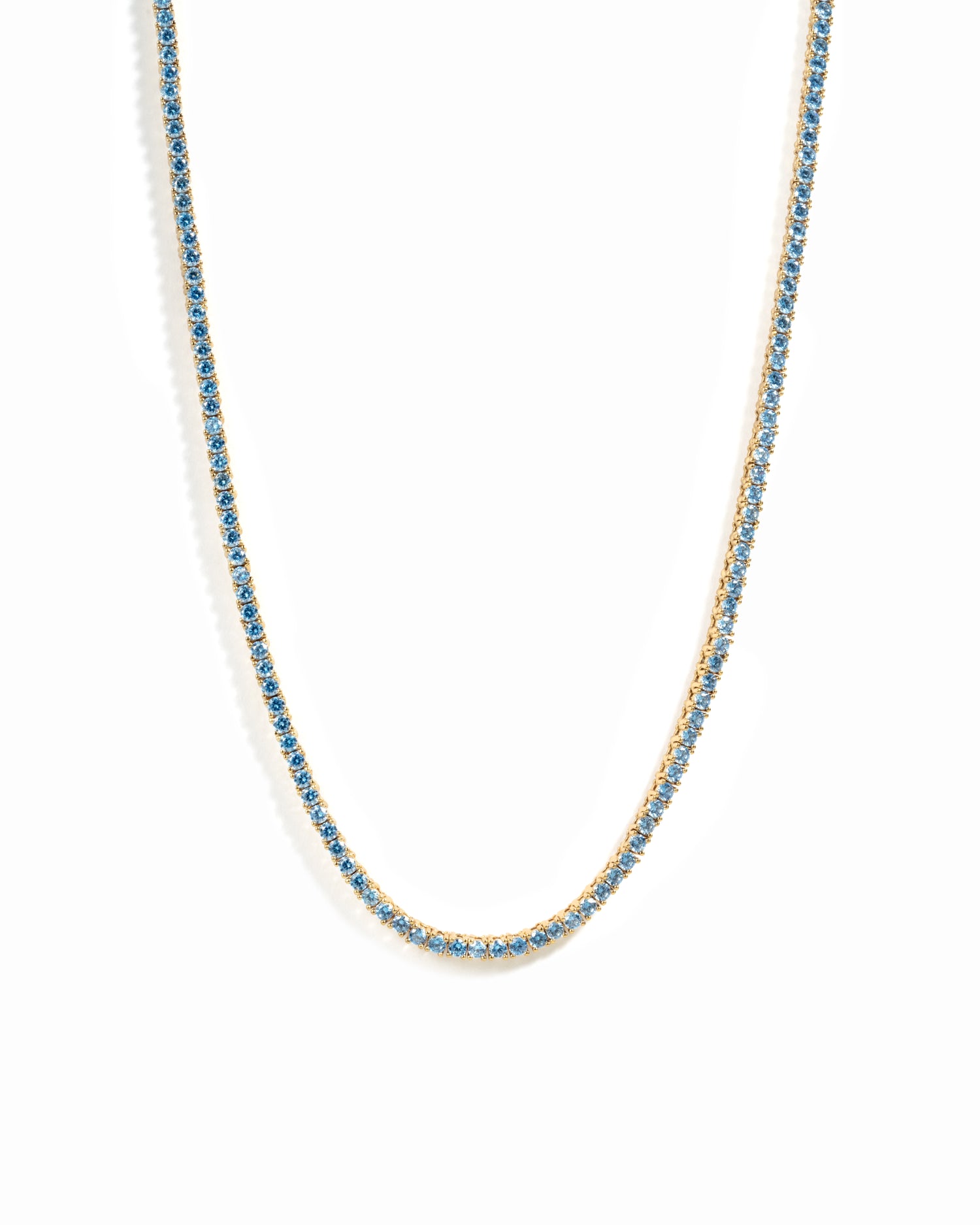 Aquamarine Tennis Necklace