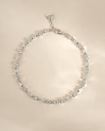 Close-up of Sami Jewels' silver Baguette & Solitaire Diamond Bracelet showcasing baguette-cut and solitaire diamonds.