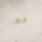 gold baguette diamond stud earrings