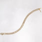 Gold Emerald Cut Tennis Bracelet showing full length