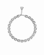 Sterling silver Jasmine Link bracelet by Sami Jewels featuring elegant chain-link design on a white background.