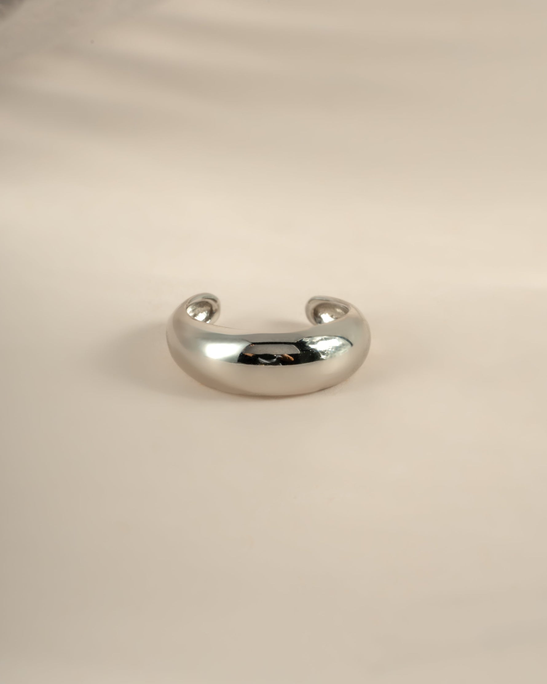 Sterling silver chunky ear cuff earrings by Sami Jewels, featuring bold, textured design for a stylish, modern look.