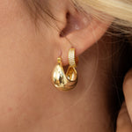 gold chunky hoop earrings