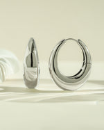 Sami Jewels SS Basket Hoops earrings with chunky stainless steel hoops in silver, waterproof and stylish for everyday wear.