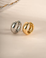 Gold and sterling silver Chunky Olivia Hoops earrings by Sami Jewels featuring bold, chunky hoop design for a stylish look.