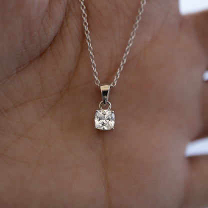 Cushion Diamond Necklace