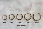 Nickel free huggie earrings multiple sizes