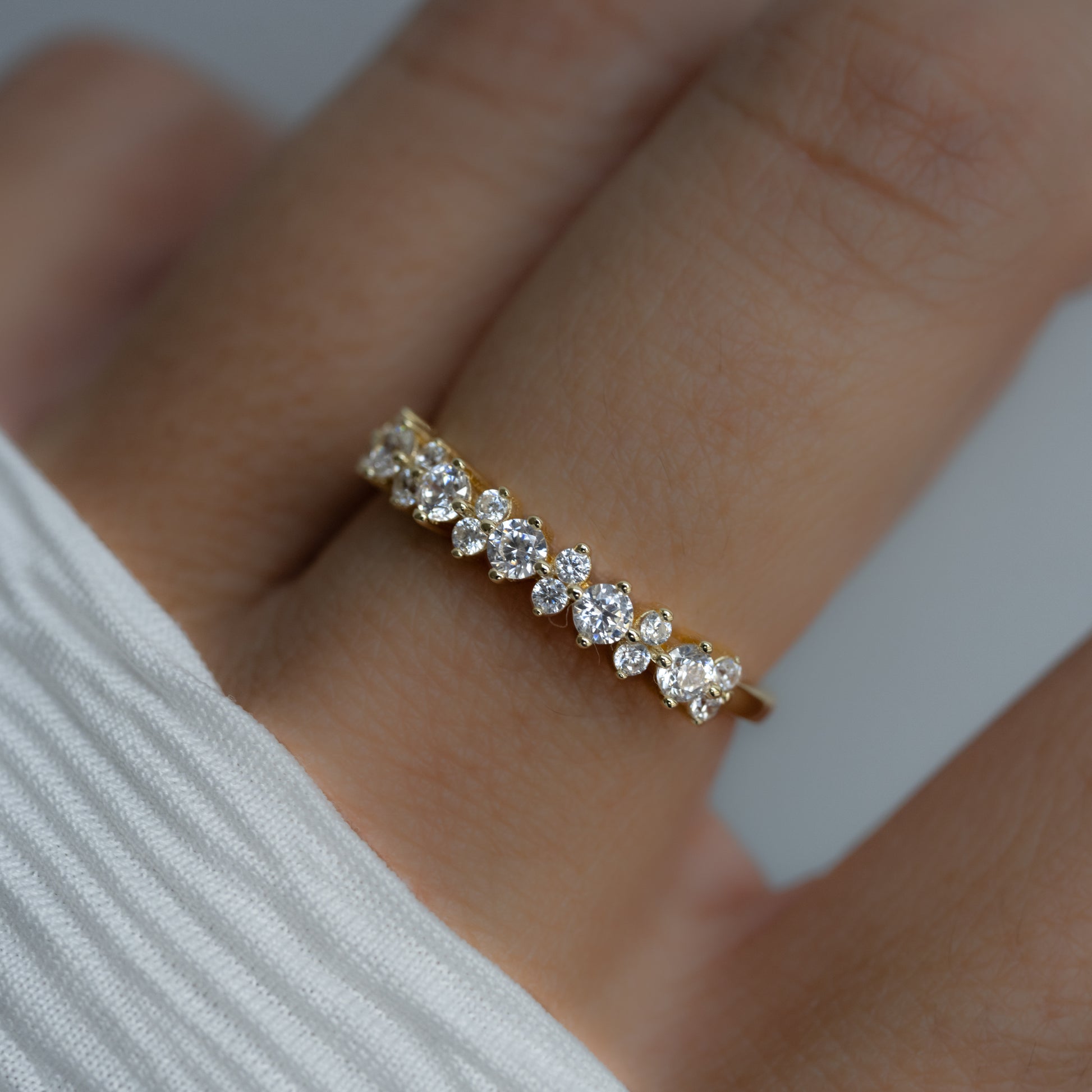 cz ring on a model