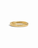 Gold Dainty Fluted Ring by Sami Jewels resting on a white background, showcasing its delicate fluted design and elegant style.