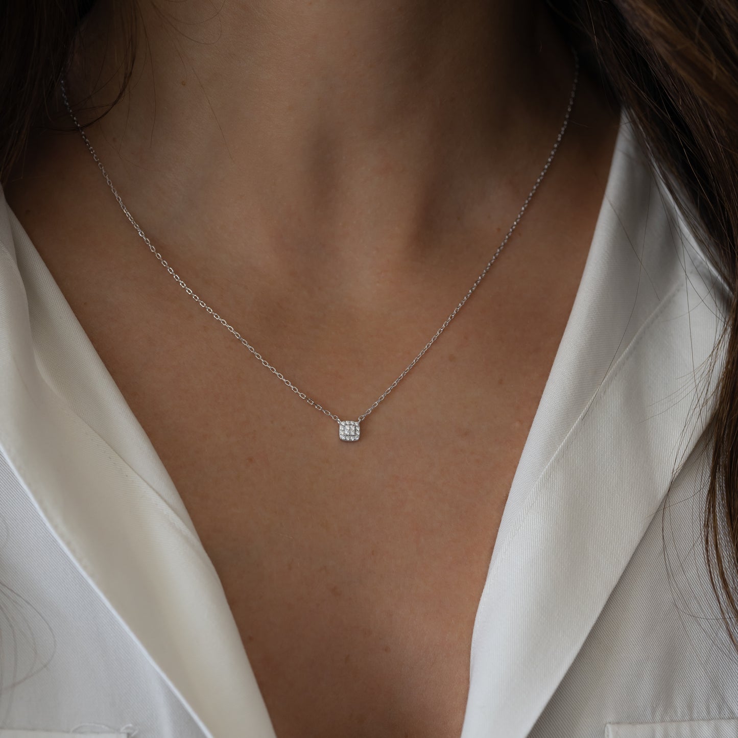 Tiny Square Necklace