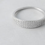 affordable diamond silver ring for gift