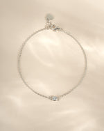 Sterling silver diamond bezel bracelet by Sami Jewels showcasing a sleek design with sparkling diamond accents.