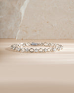 Sami Jewels Lilly Tennis Bracelet featuring a silver diamond-chain tennis bracelet with a front view.