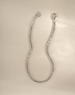 Close-up of a sterling silver diamond cut rope chain bracelet by Sami Jewels, showcasing intricate chain details.