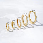 Diamond CZ Gold huggies