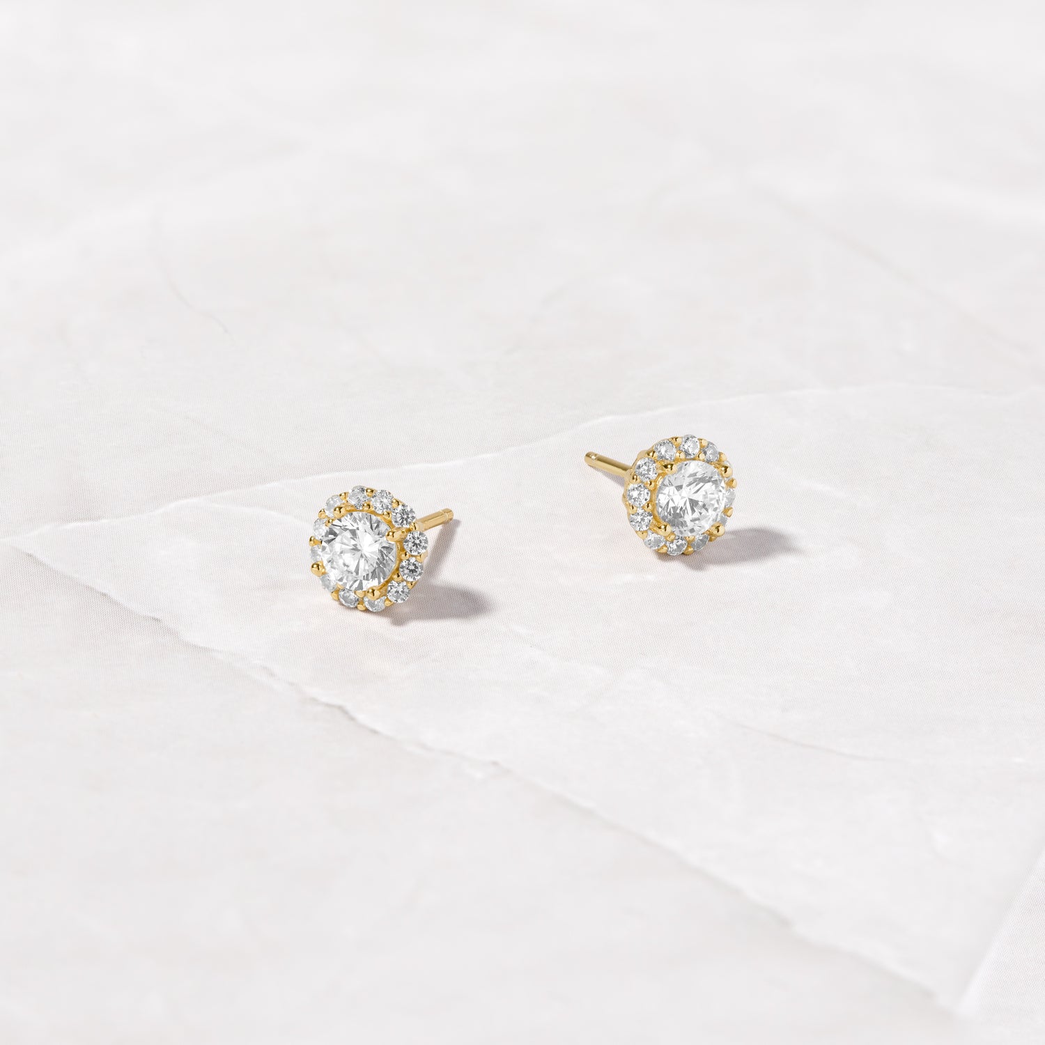 Diamond Halo Studs