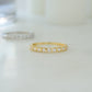 gold minimalist stacking ring with diamonds