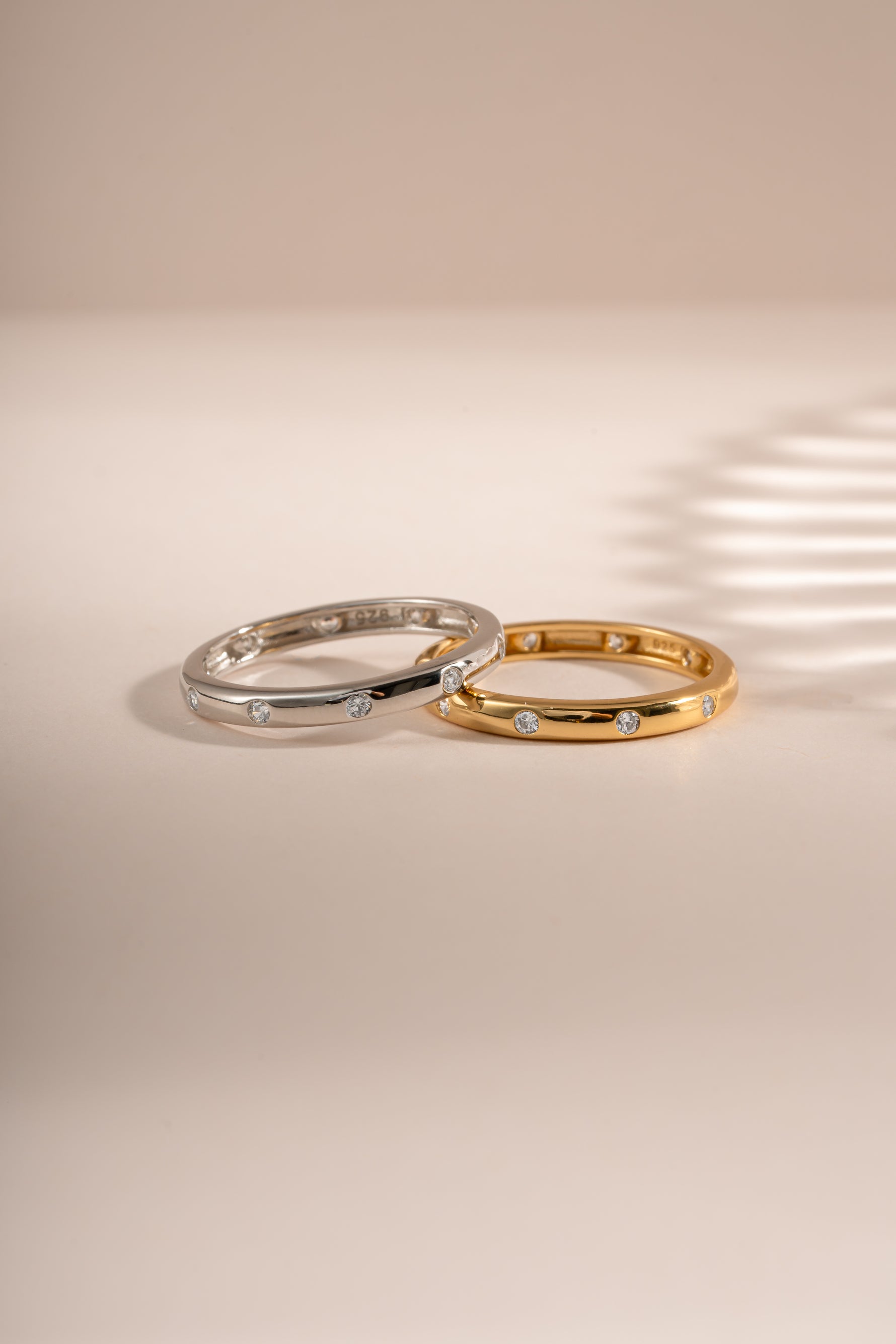 Gold and sterling silver diamond multi-stone ring from Sami Jewels featuring sparkling gemstones and intricate band design.