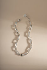 Silver Diamond Paperclip Bracelet by Sami Jewels featuring sleek, modern design with sparkling diamond accents.