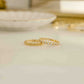 Minimalist Diamond Gold Ring Set for Wedding Jewelry