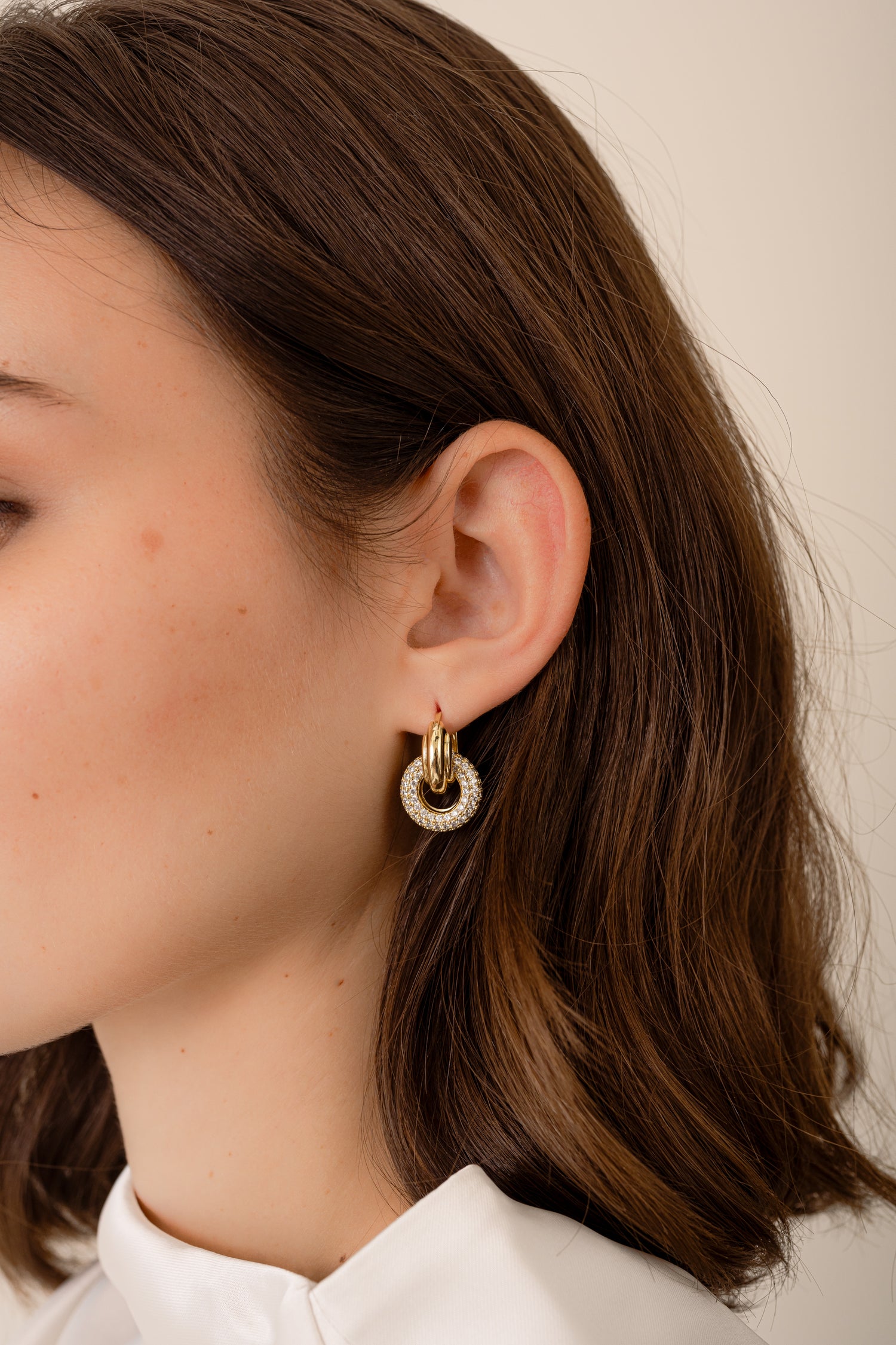 gold hoop earrings