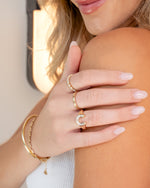 Gold double band ring from Sami Jewels with a sleek, stacked design, perfect for stylish everyday wear.