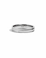 Sterling silver Cathy Ring by Sami Jewels featuring a double-band design on a plain white background.
