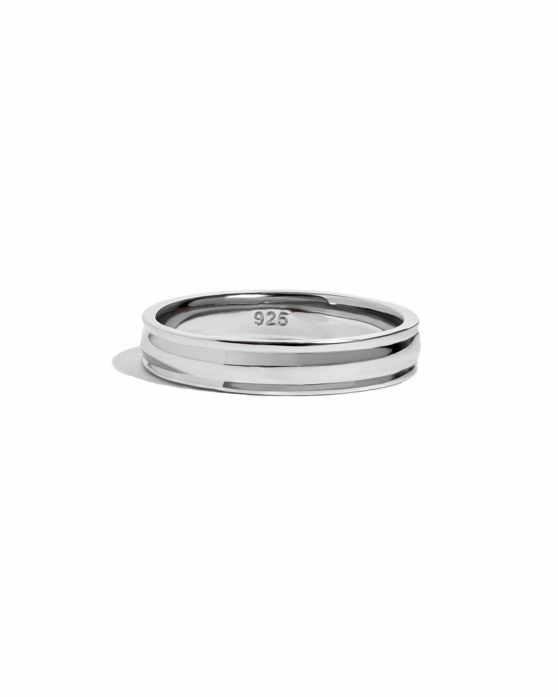 Sterling silver Cathy Ring by Sami Jewels featuring a double-band design on a plain white background.