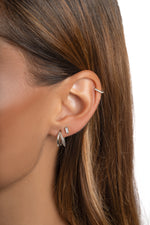 Sterling silver Stella Hoop Earrings by Sami Jewels featuring double-hoop design for a stylish look