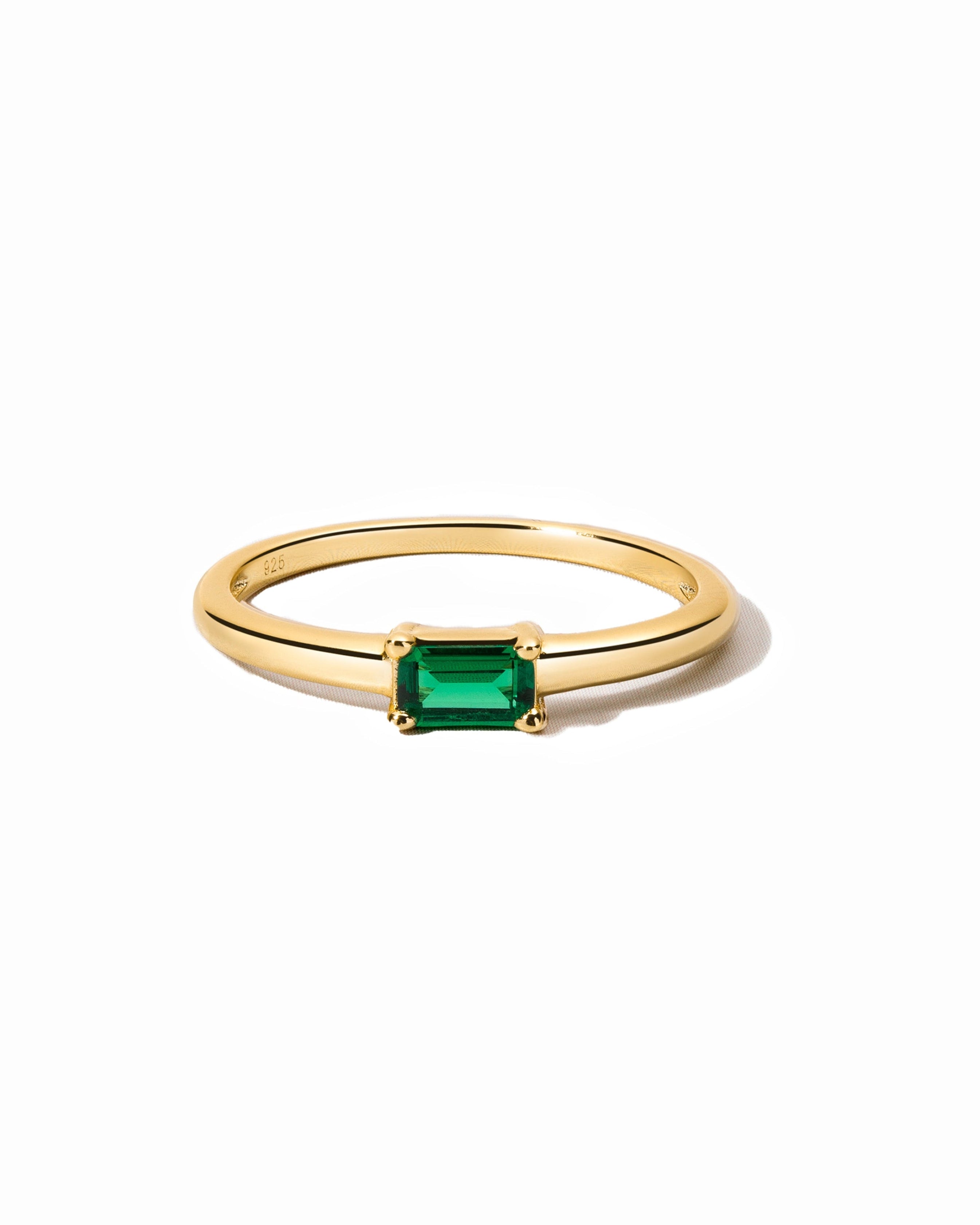 Emerald Lori Baguette Ring | Sami Jewels