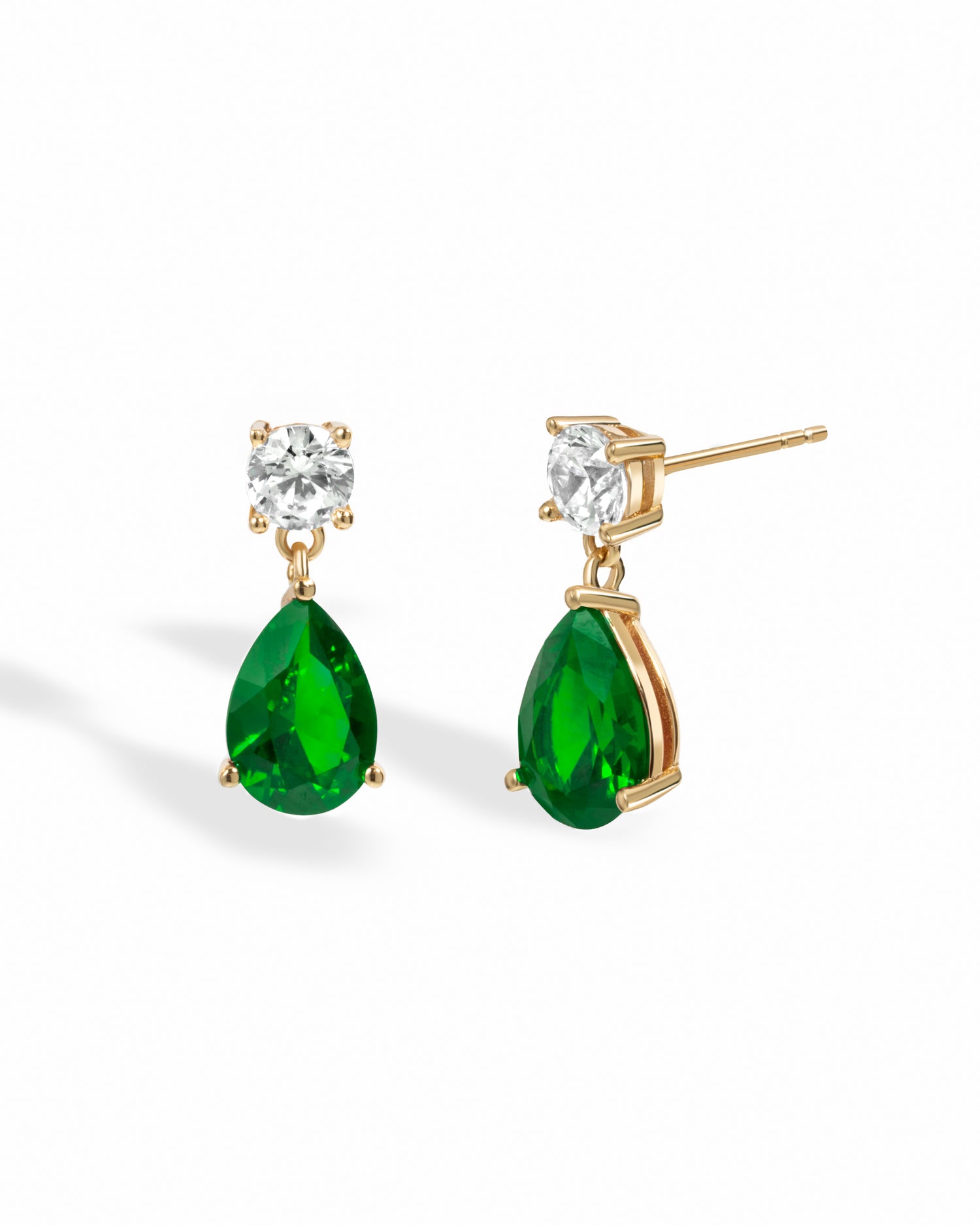 Emerald Camille Pear Drop Earrings