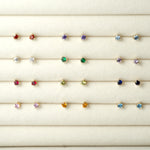 Birthstone color hypoallergenic stud earrings