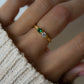 personalized birthstone ring with 2 sotnes
