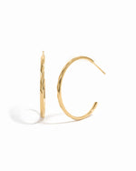 Gold stainless steel SS Geometric Hoops earrings by Sami Jewels, showcasing modern geometric design and waterproof jewelry style.