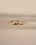 geometric stacking ring in gold closeup view 