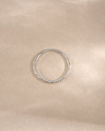 geometric stacking ring in sterling silver on neutral background 