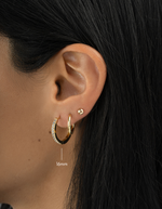 gold plated 16mm huggie hoop earring model