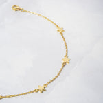 ankle bracelet with star charms