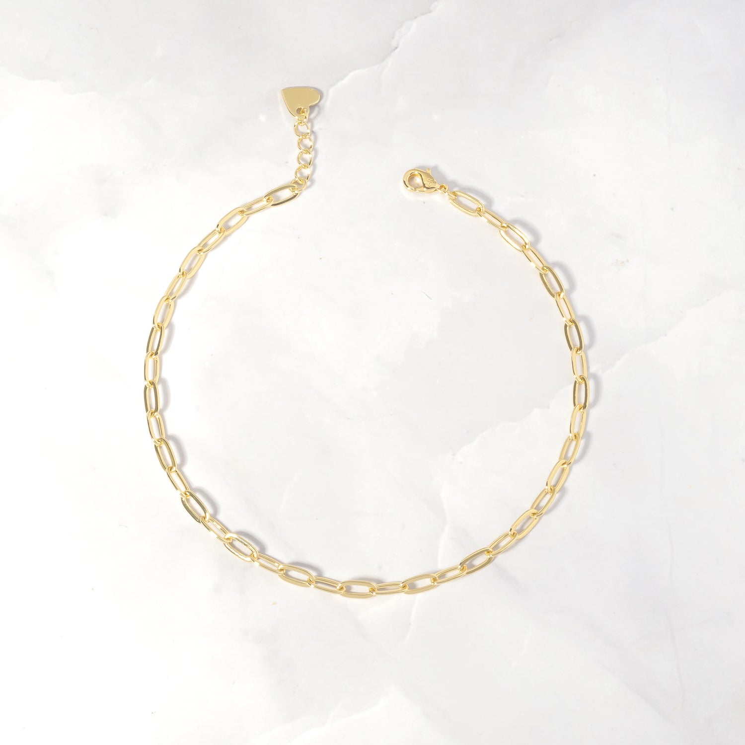 Small Paperclip Anklet
