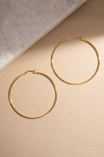 gold classic hoop earrings in 60mm size