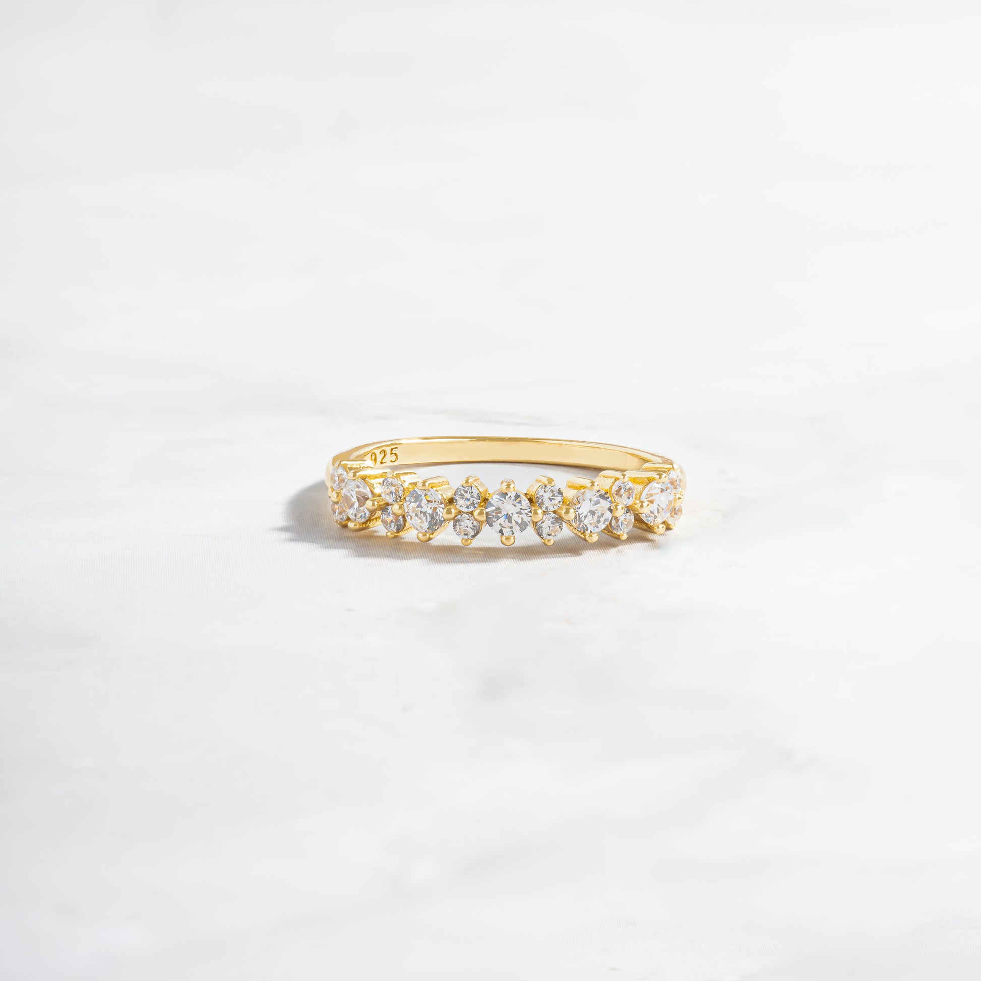 gold cz stacking ring