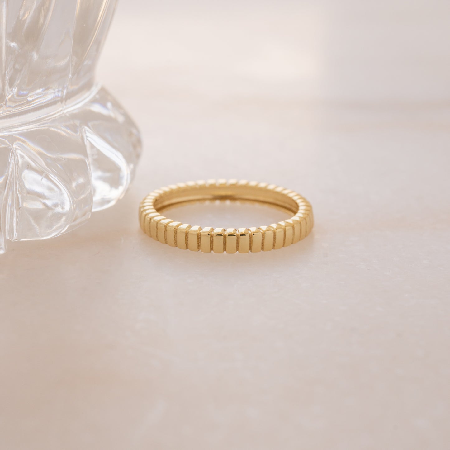 minimalist gold stacking ring