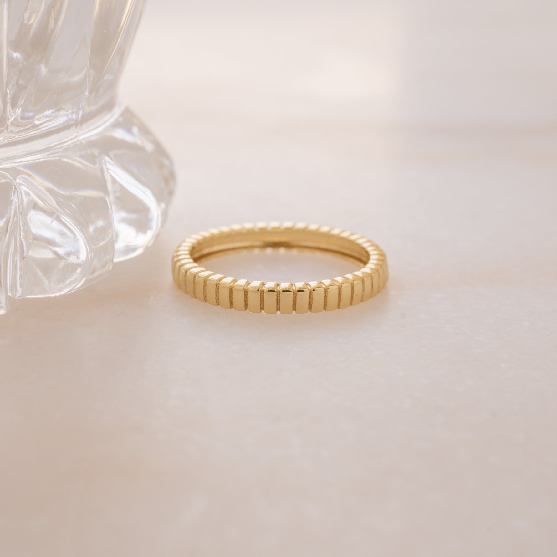 minimalist gold stacking ring