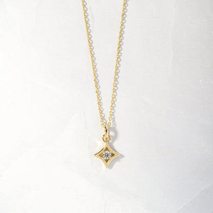 gold minimalist diamond pendant necklace